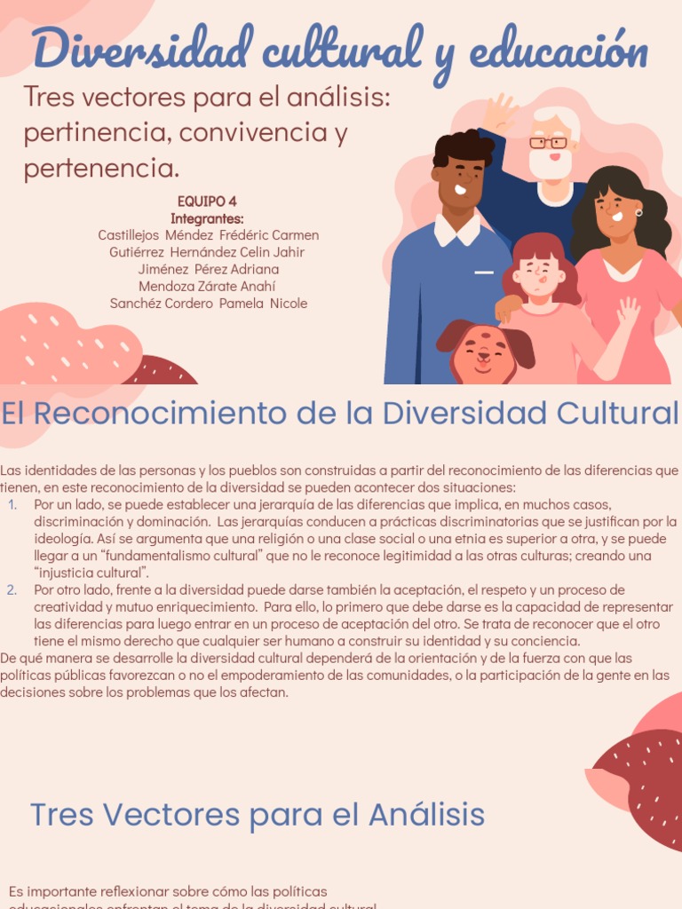 EXPOSICIÓN UNIDAD 4. Diversidad Cultural y Educación | PDF | Plan de ...