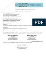 Ley Nº 08-1990 - Por La Cual Se Determinan Los Feriados de La República