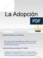 La adopción: definiciones, clasificaciones, efectos y proceso
