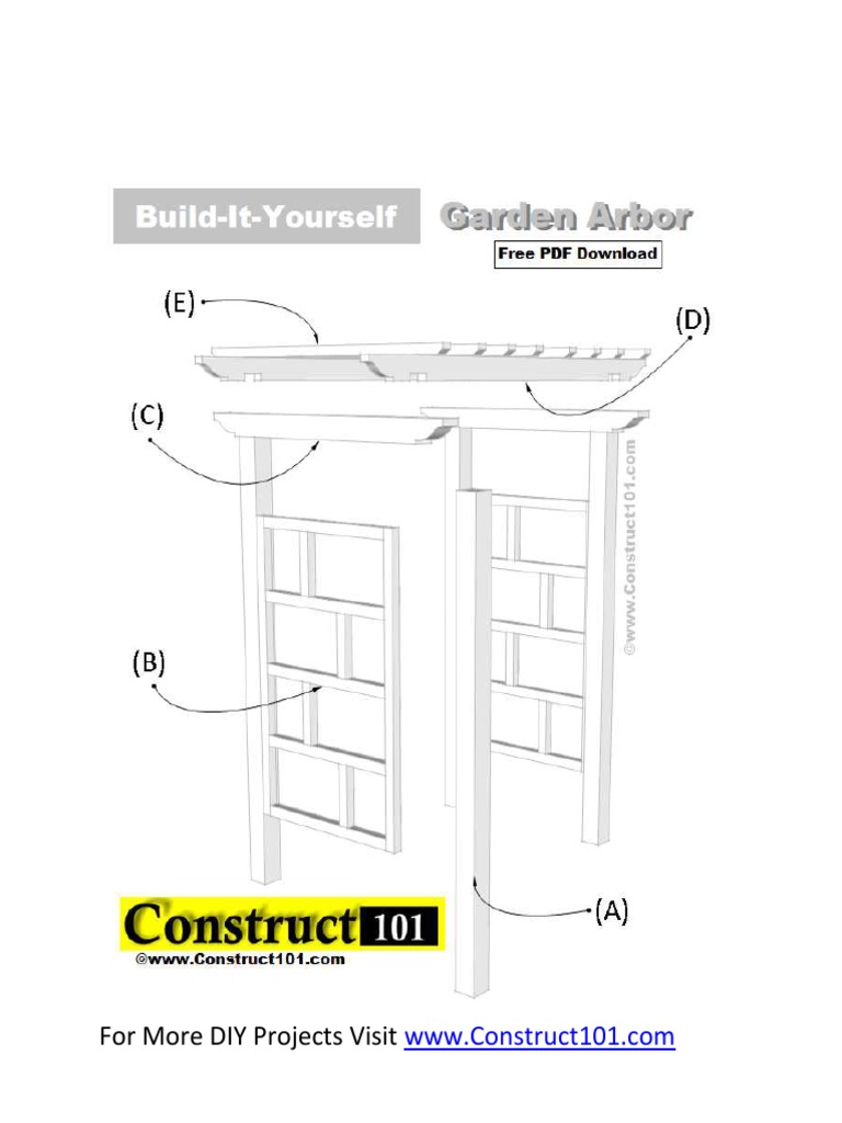 DIY Garden Arbor Plans and Materials | PDF