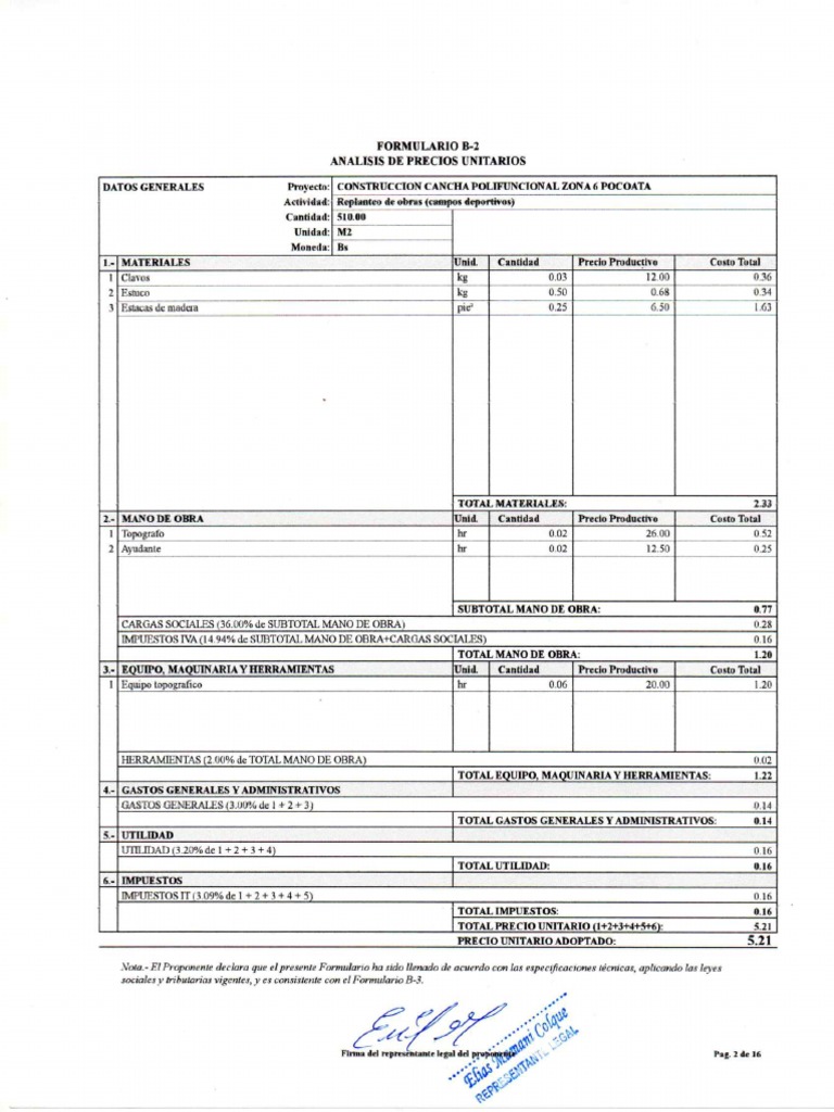 Formulario B-2 Pag-2 | PDF