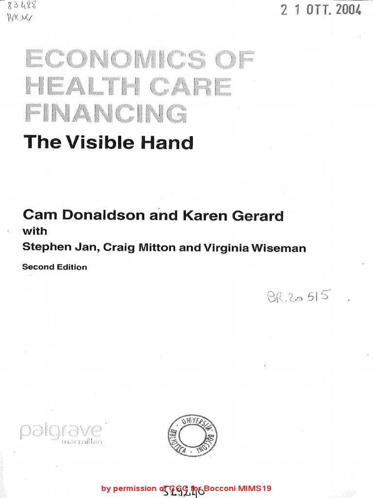 The Economics of Health Care Financing PDF