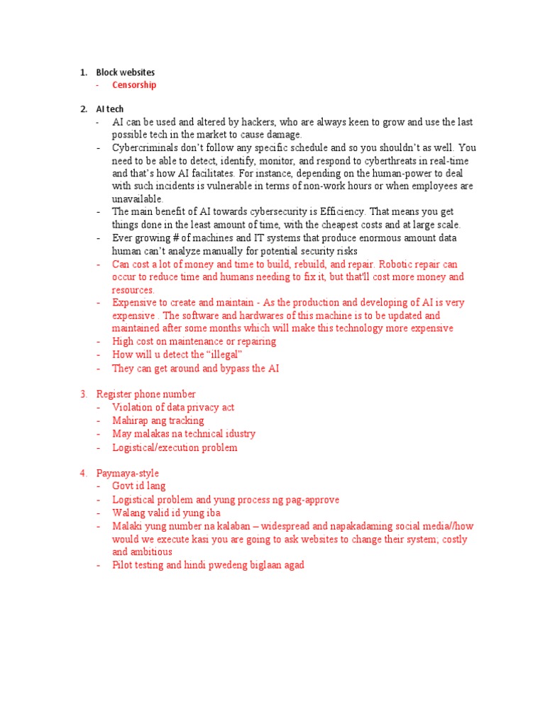 Pros and Cons Analysis | PDF
