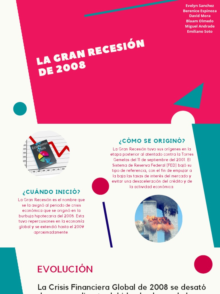 Presentación La Gran Recesión Del 2008 | PDF | Crisis financiera de ...