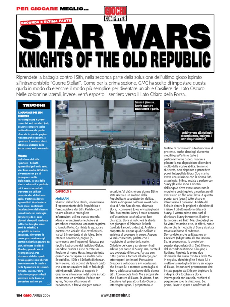 Star Wars Kotor Parte 2 | PDF