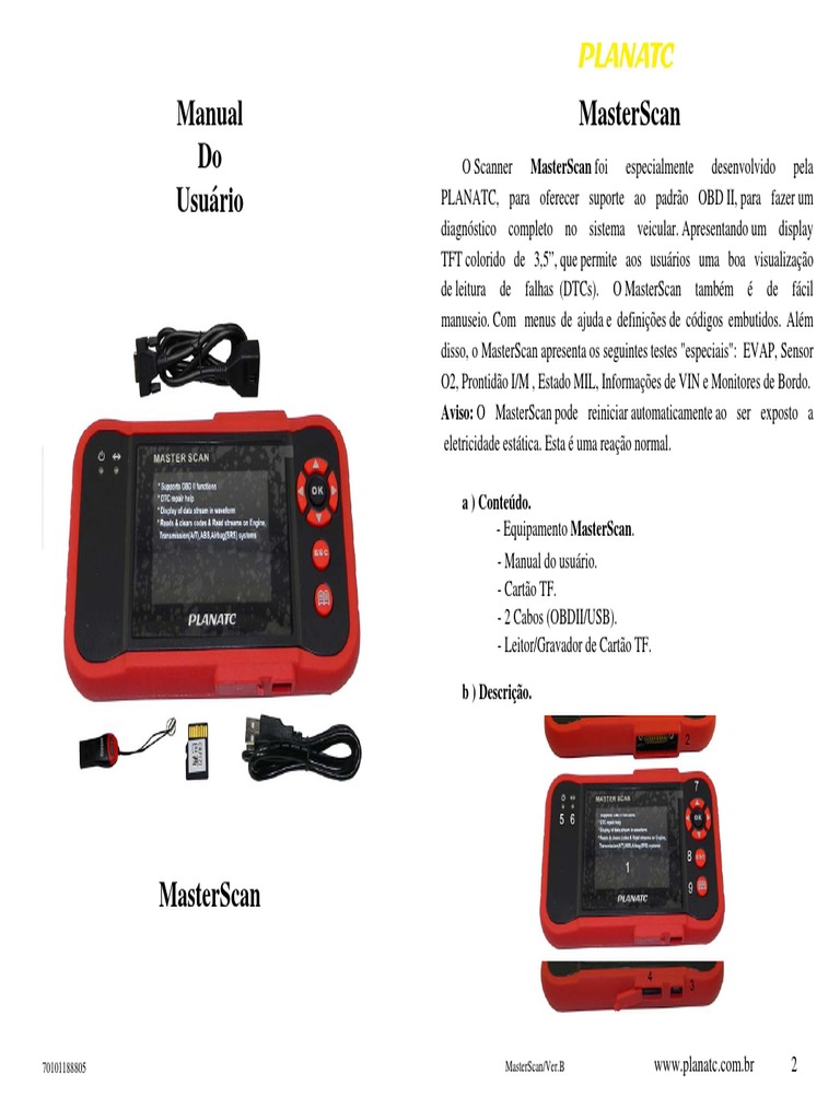 Manual do Usuário do MasterScan | PDF | Informação | Dados