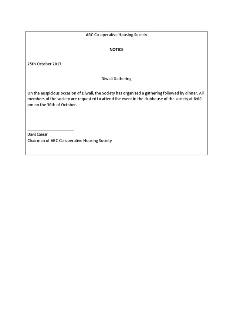 Notice Example | PDF