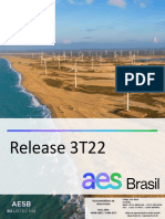 Release 3T22: Teleconferência de Resultados 04.11.2022 10:00h (BRT) / 9:00h (EST)