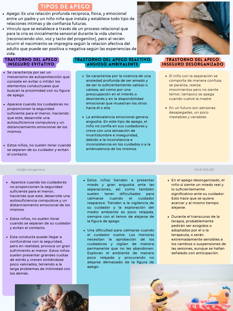 Tipos de apego en la infancia | PDF | Teoría de apego | Las emociones