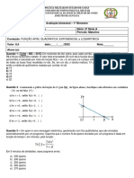 Avaliação Bimestral Matemática 3 Série 1bimestre