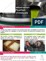 Extraction, Séparation Et Identification D'espèces Chimiques + Exercices