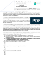 Examen Primer Trimestre - Español 3º 22-23