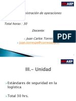 Adm - Oper.Log. 3era. Und. Estandares de Seguridad en La Logística