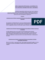 Articulación Del Núcleo Comprensión Del Entorno Sociocultural y Los Núcleos Definidos en La Estructura Curricular de Las Bases Curriculares