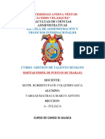 Curso de Cargo - Perfil de Puesto de Trabajo