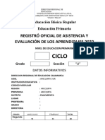 Registro Auxiliar 2° U Julio C Tello 2022.