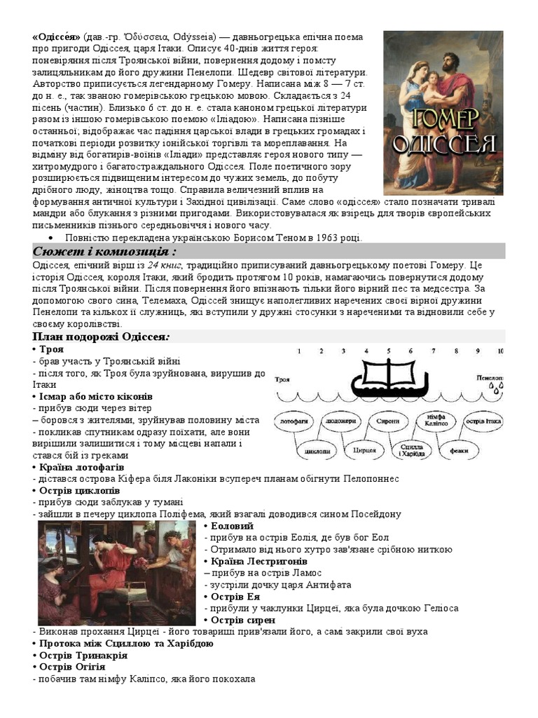 Одіссея Гомер | PDF