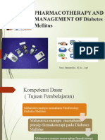 Pharmacotherapy and Management of Diabet