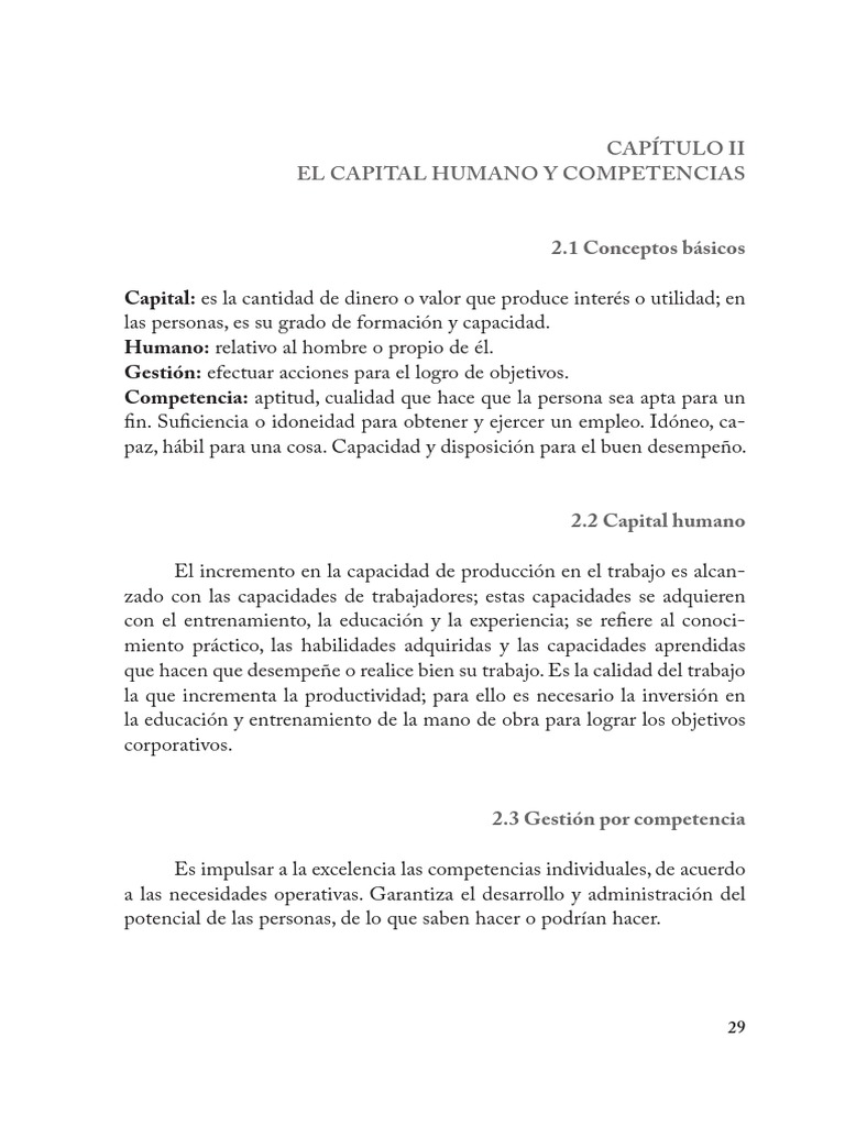 El Capital Humano y Competencias | PDF | Iniciativa empresarial