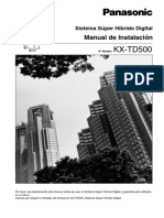 Panasonic KX-TD500 Manual de Instalacion