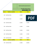 Segundo Periodo: Curso Nombres y Apellidos Barrio Fecha