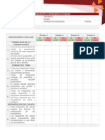 Listas de Cotejo Desempeño en Equipo