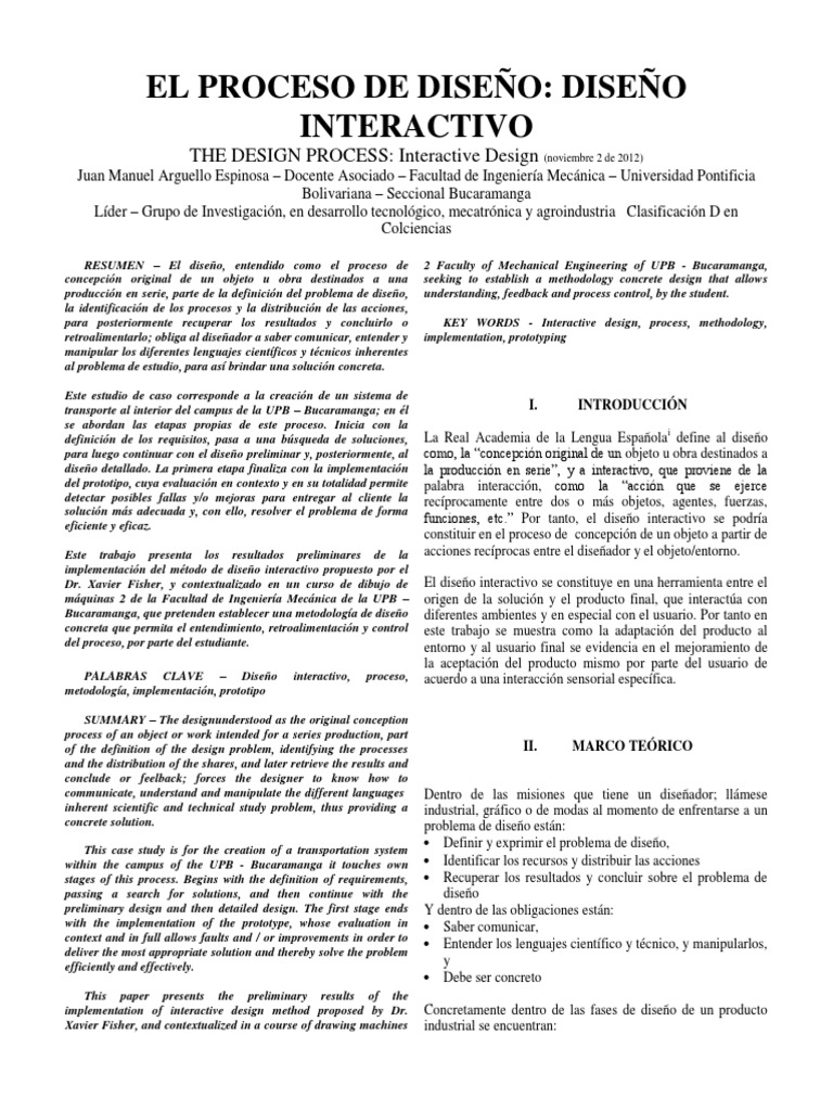 El Proceso de Diseo Diseo Interactivo | PDF | Diseño | Ingeniería