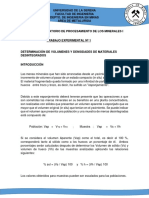 Determinación de volúmenes y densidades