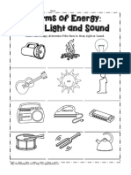 Heat Light and Sound Worksheet