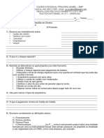 Trabalho de Educação Financeira 2 Trimestre 3 Ano