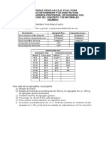 Cálculos de agregados y concreto para examen de ingeniería civil
