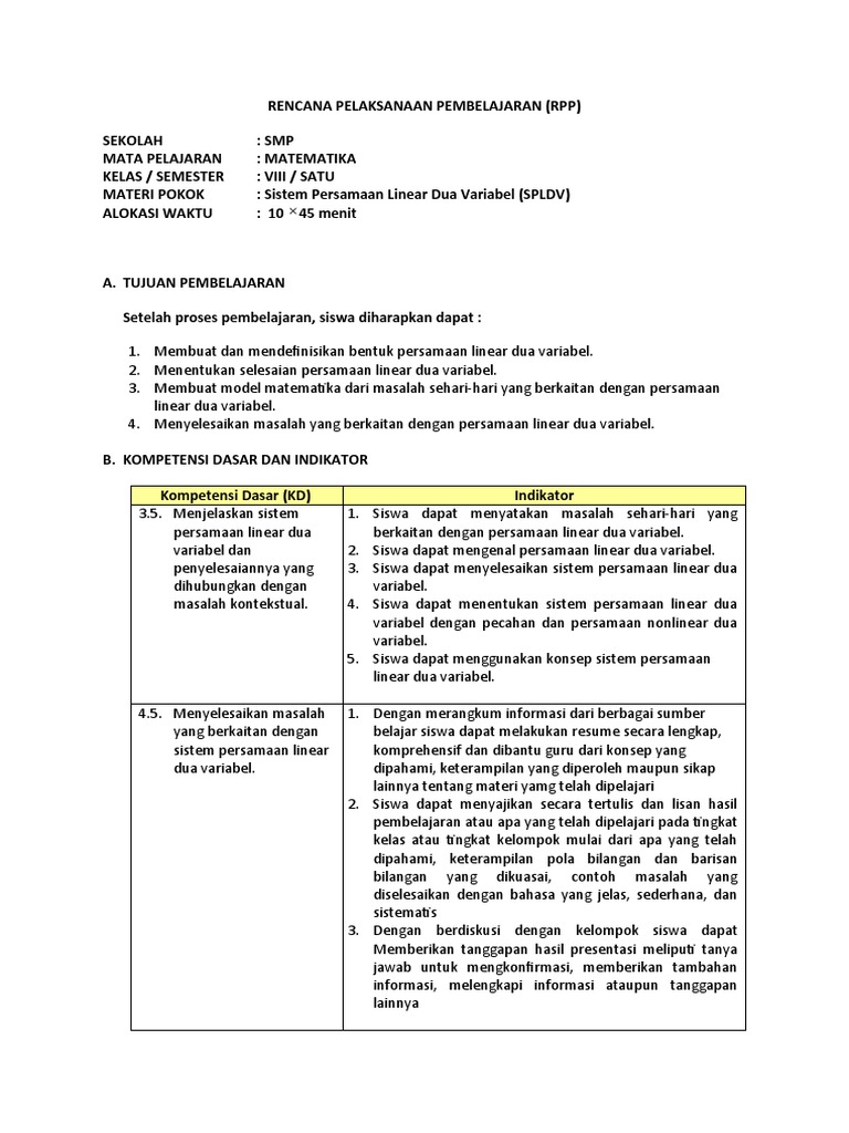 Materi Sistem Persamaan Linear Lengkap
