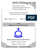 Partording Ni Minggu Xix Dung Trinitatis, 10 Oktober 2021 (Bahasa Batak)