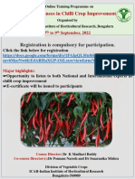 Chilli Crop Improvement - Training - IIHR