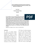 Tugas Artikel Media - The Role of Pedagogical Grammar in English Language Teaching As Second and or Foreign Language Through e - Erna