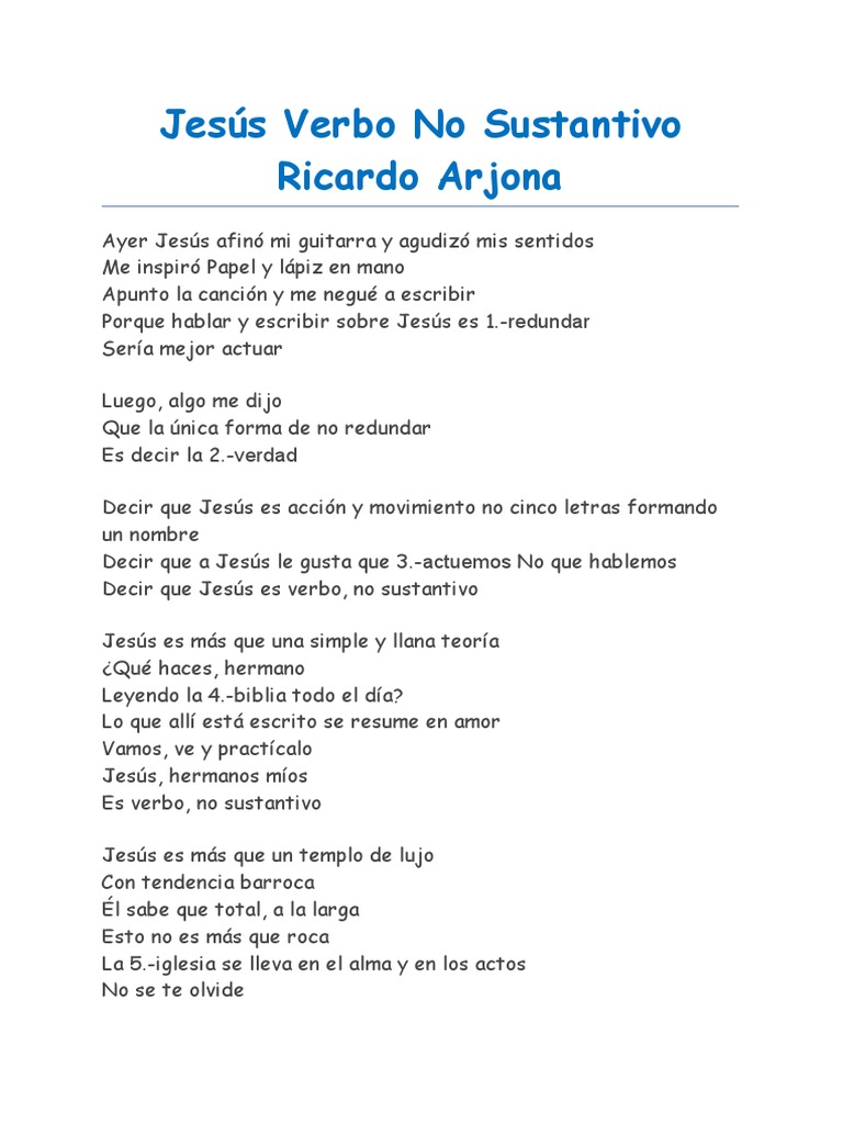 Jesús: Verbo, no sustantivo | PDF | Jesús