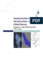 Assessing Uncertainty With Drill Hole Spacing Studies