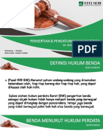 Pengertian Benda, Pengaturan Hukum Benda