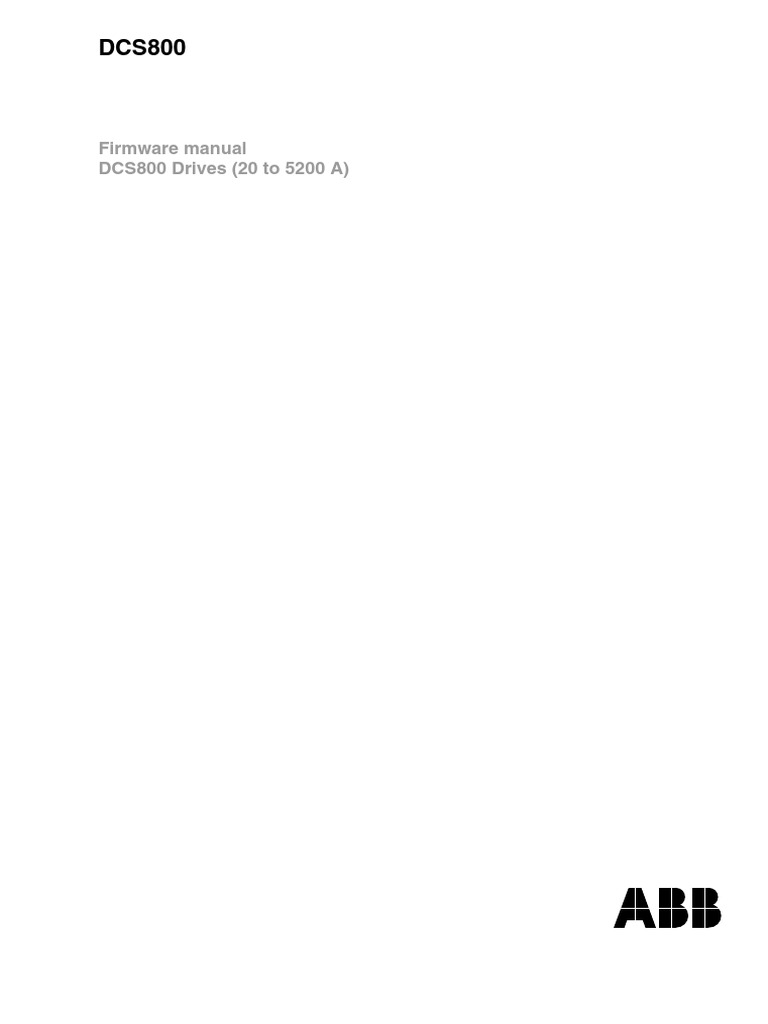 DCS800 Firmware Safety Manual | PDF | Switch | Electric Motor