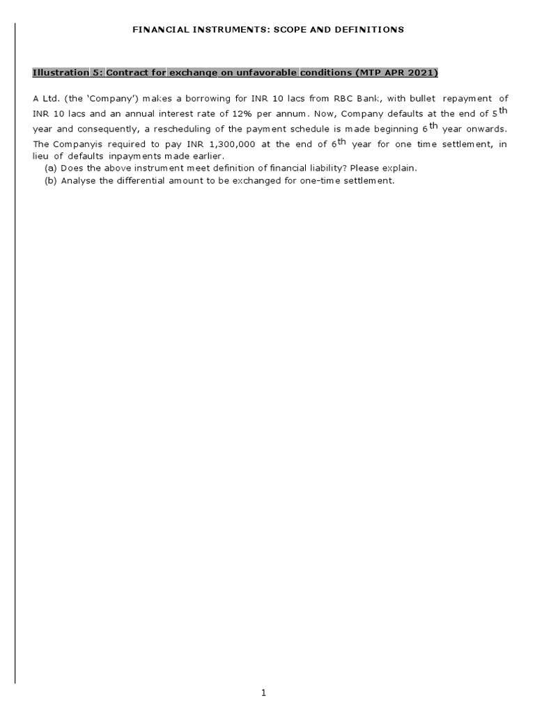 Financial Instruments: Scope and Definitions | PDF | Investing | Interest