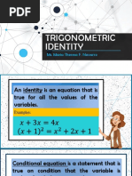 Lesson 13-Trigonometric Identities