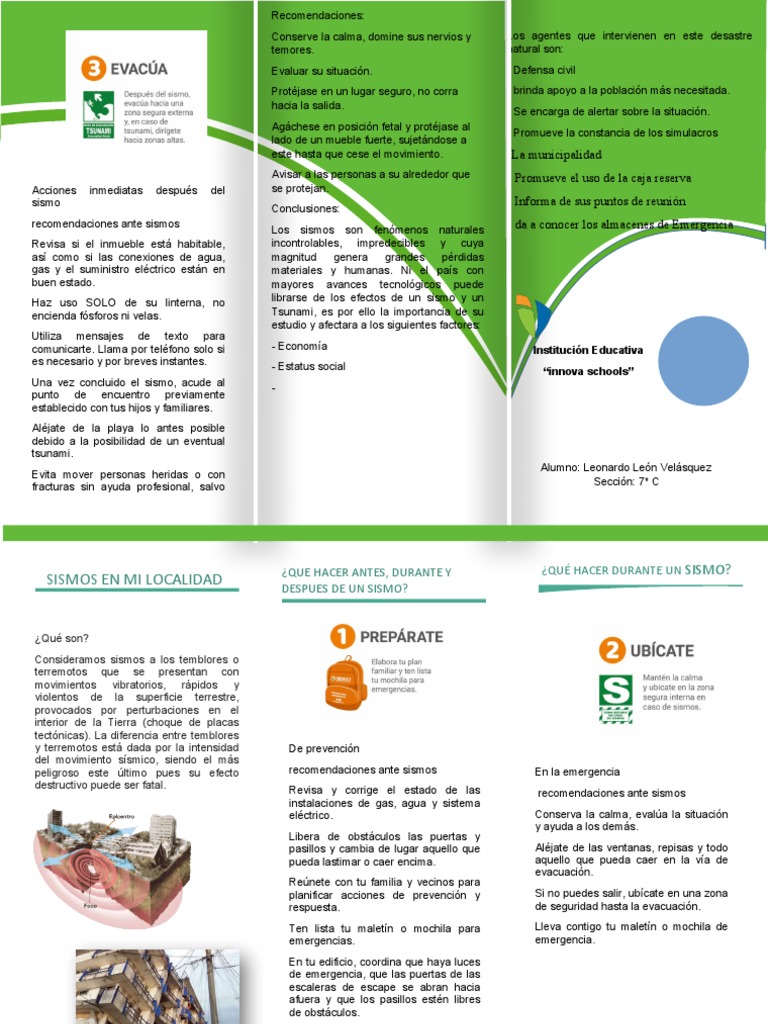 Guía Completa para Actuar ante Sismos | PDF | Temblores | Peligros Naturales, image size:768x1024