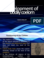 Partitioning of the Coelom: Pleural, Pericardial & Peritoneal Cavities