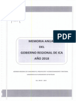 Memoria Anual Gobierno Regional Ica 2018