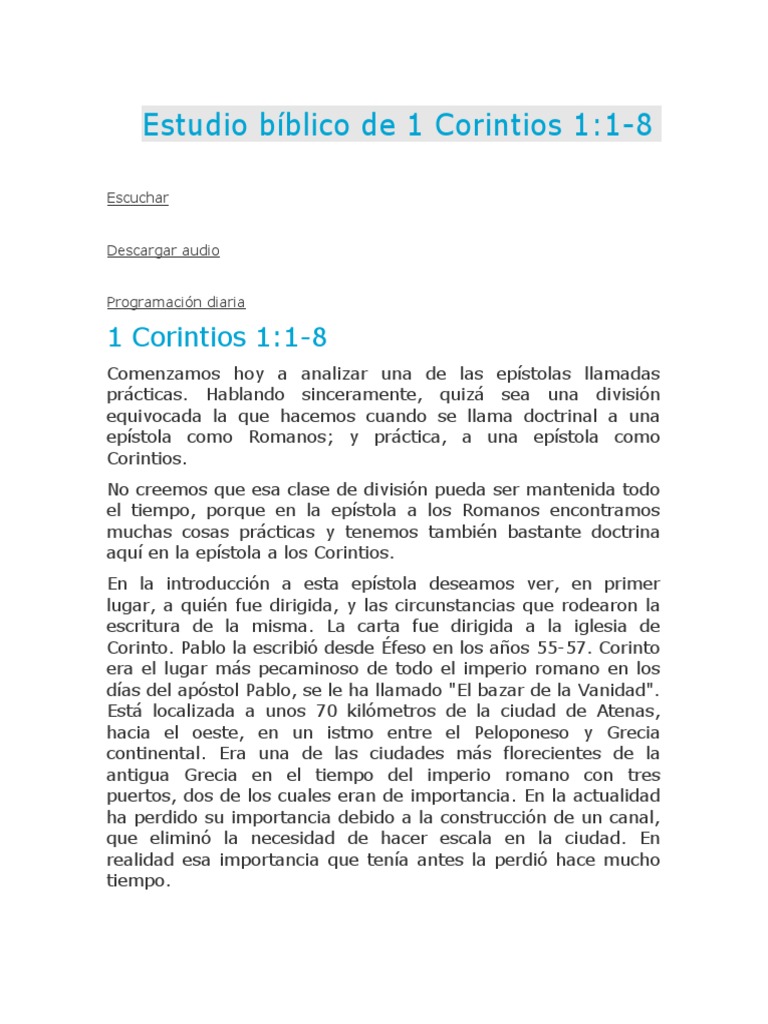 estudio biblico de 1 corintios 11 17