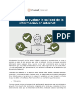 Evaluarcalidaddelainformacioneninternet