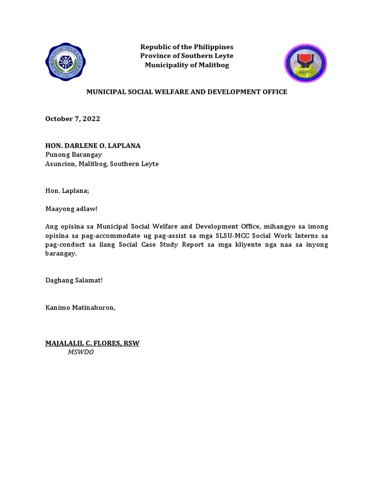 Letter For Brgy | PDF | Career & Growth | Business