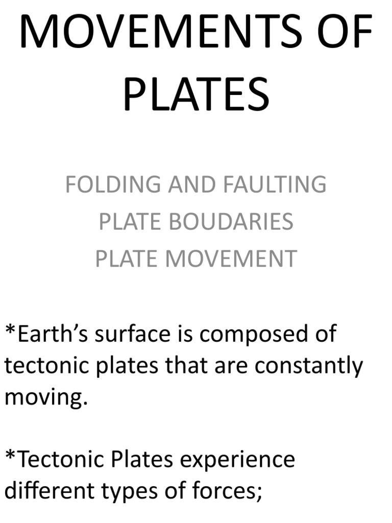 Movements of Plates PDF