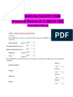 Practical Research 2 (RSCH-120) Week 1-9