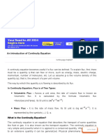 Continuity Equation - Definition, Equation, Formula and Examples